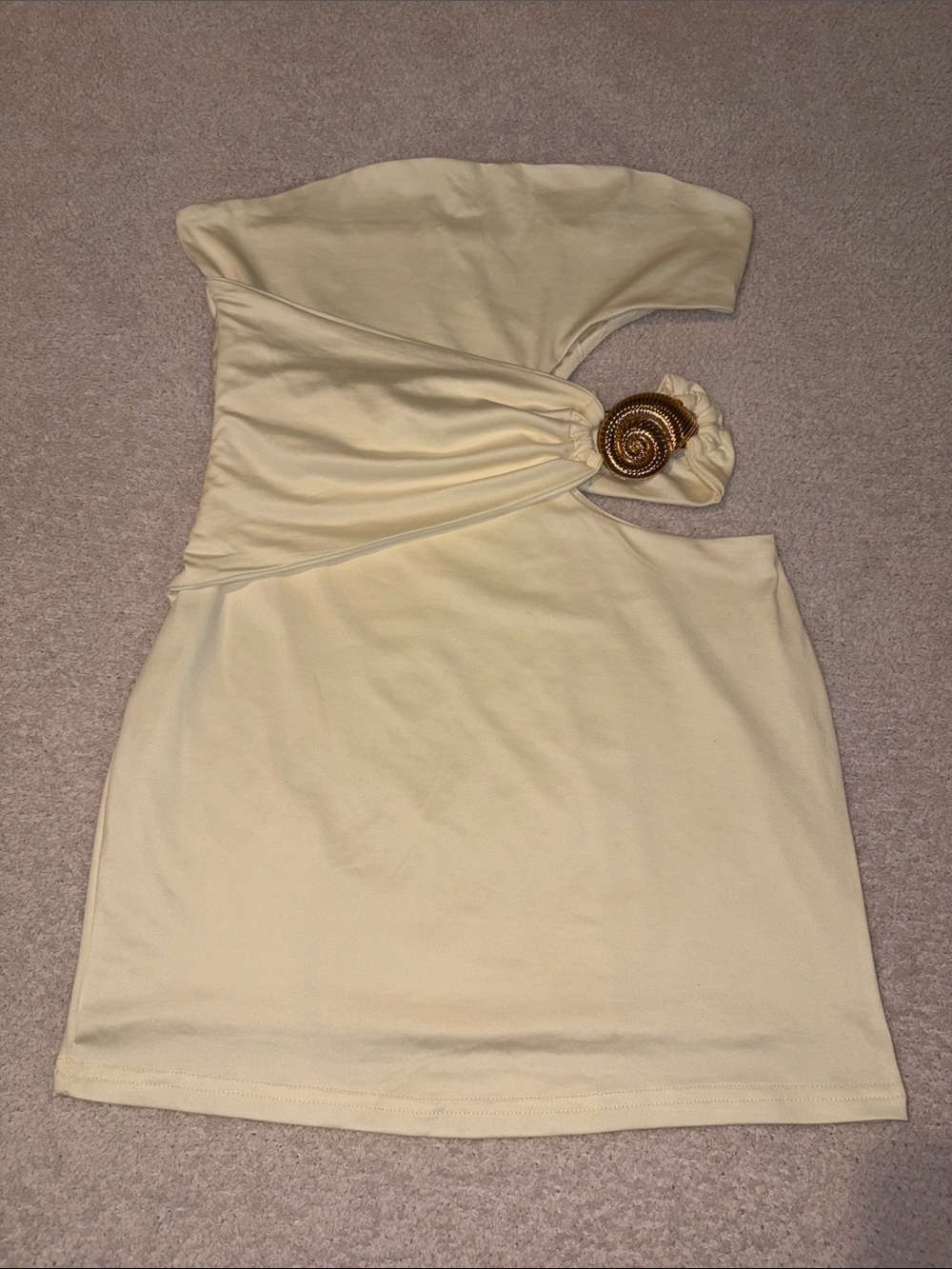 SHEIN Strapless Twist-Front Mini Dress